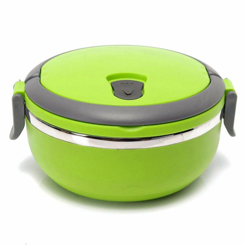 Food Lunch Box Insulated Containers Stainless Steel Round Thermal Bento 700ml
