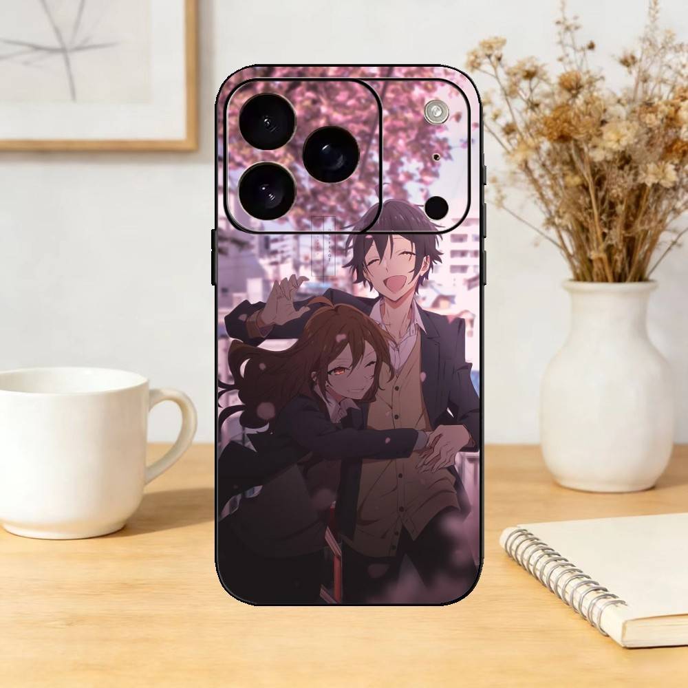 Чехол для телефона Horimiya Хори и Миямура Силиконовый черный Мягкий Для IPhone 17,16,15,14,13,12,11,SE,Plus Pro Max