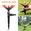 Lawn Sprinkler Automatic 360° Rotating Garden Water Sprinklers Nozzle Adjustable 5 Nozzles Lawn Irrigation Watering Tools