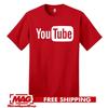 КРАСНАЯ ФУТБОЛКА YOUTUBE Техническая футболка You Tube Футболка Канал Видео Загрузка Логотип Унисекс Футболка