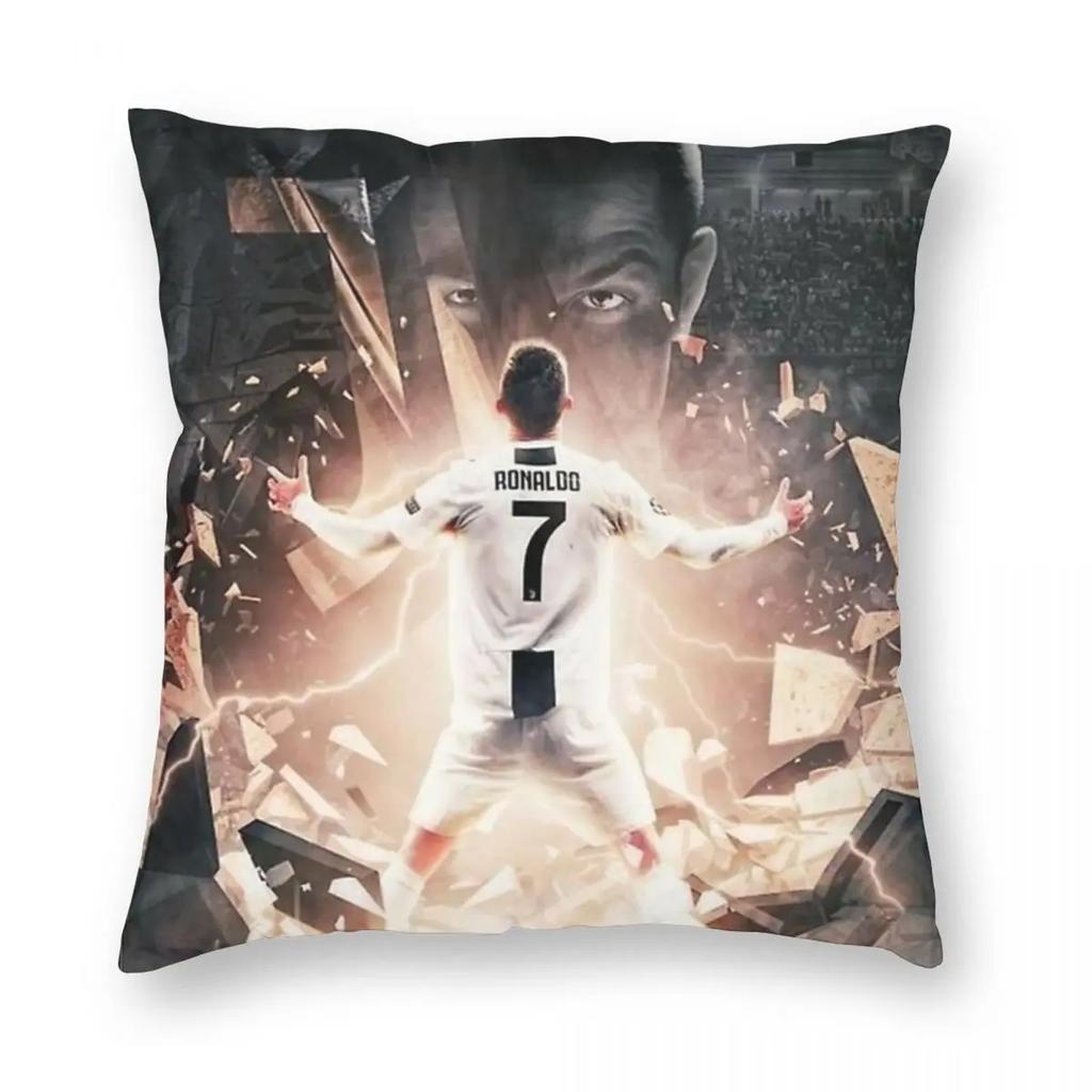 Ronaldo Football Soccer Pillowcase Soft Polyester Cushion Cover Decorative Pillow Case Cover Home Zippered