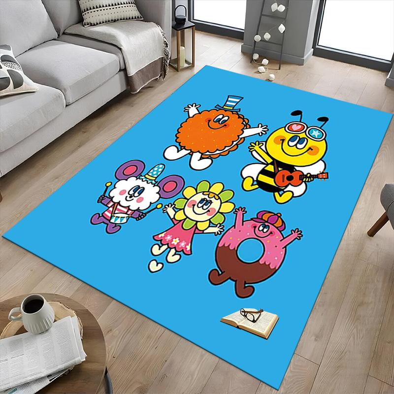 1PC cartoon characters Non-Slip Floor Carpet Compatible for Office&Living Room&Bedroom&Dining room - Flat- Soft & Pattern, Vibrant Colors-W280