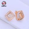 Square Clip Earrings For Women Fashion Cubic Zirconia Round Stud Earrings Jewelry For Wedding Party Gifts