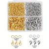 1 Box Lobster Clasp Open Jump Rings for Jewelry Making Bracelets Necklaces Hooks Chain Closure DIY Accessories