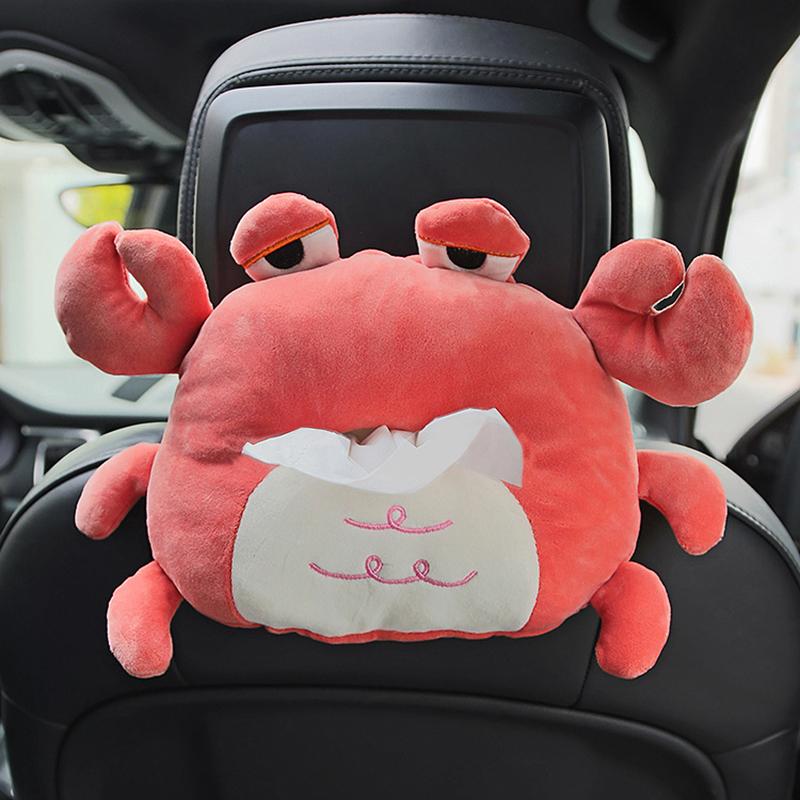 Lion Crab Tissue Drawing Car Paper Box Bag Creative Cute Plush Car Tissue Box