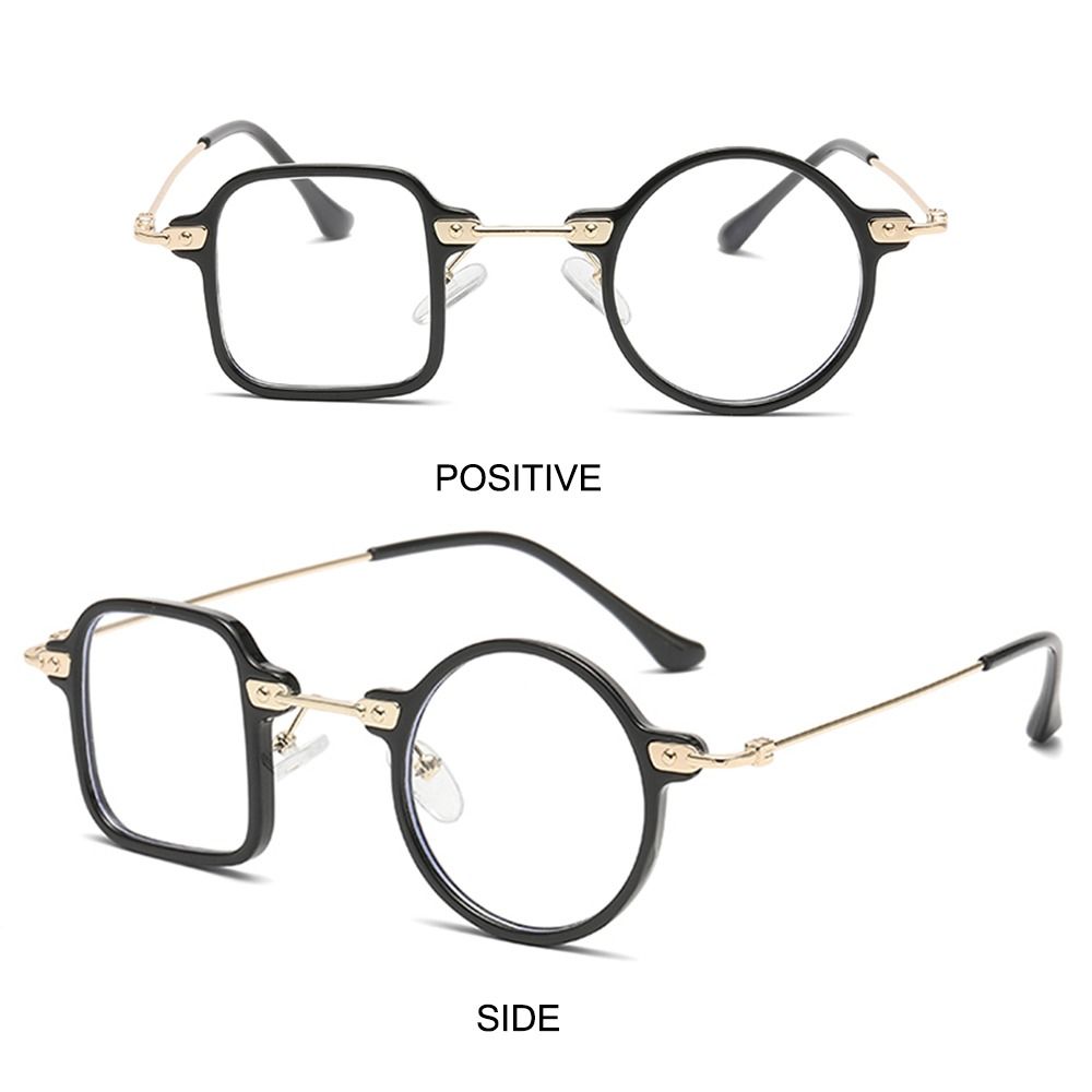 Trendy Uv400 Square Round Sunglasses Clear Unique Ocean Lens Shades Men Punk Sun Glasses For Women