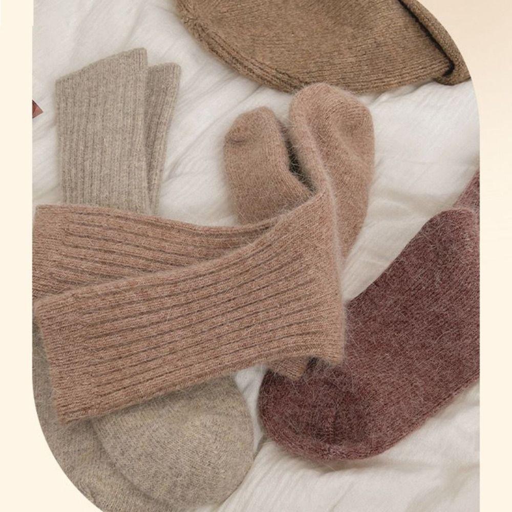 Thick Winter Warm Velvet Socks Cashmere Long Socks Fashion Mid Tube Socks For Women