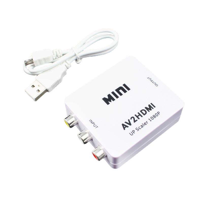 1Pc Latest Composite Av 2 Hdmi Converter 1080P Versatile Mini Rca Av To Hdmi Converter Adapter