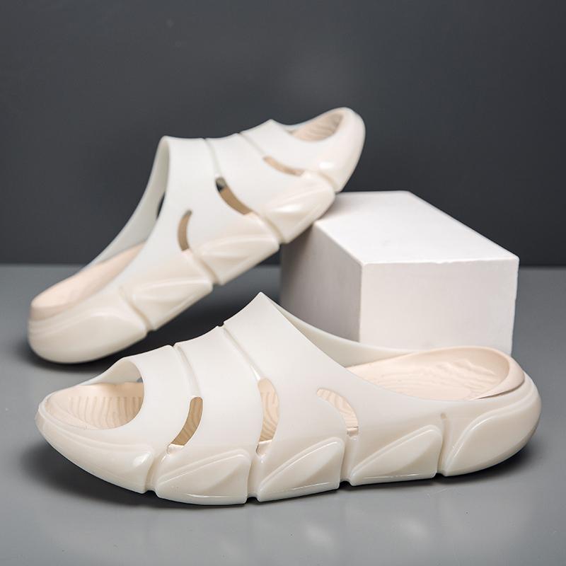 Летние пляжные дорожки для дома, женские массажные тапочки, туфли-мюли на платформе, женские туфли на плоской подошве, 2025, новые мужские модные тапочки для дома