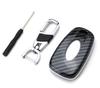 iJDMTOY Custom Fit Black Polished Carbon Fiber Key Fob Shell Cover for 2016-up Chevrolet