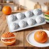Non-stick Orange Shape Cake Mold 8 Cavity 3D Silicone Mold  DIY Candle Making