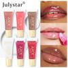 6 Color Fruit Flavor Doodle Lip Natural Long-lasting Moisturizing Mirror Lip Oil Moisturizing Hydrating Lip Gloss