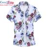 Mens Short Shirts New Arrival Summer Fashion Flower Hawaiian Shirt Men Casual Clothing