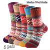 5 Pairs Womens Wool Socks Vintage Soft Cabin Warm Socks Thick Knit Cozy Winter Socks for Women Gifts