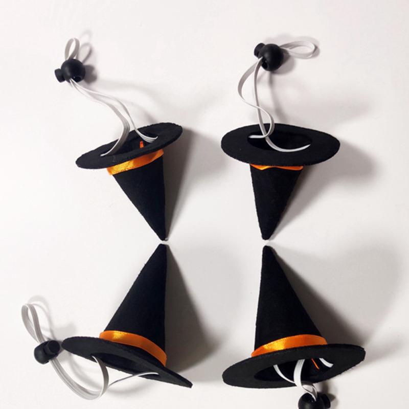 Шляпа ведьмы волшебника из петрового войлока с эластичной лентой, портативная шляпа для волшебного украшения для вечеринок на Хэллоуин