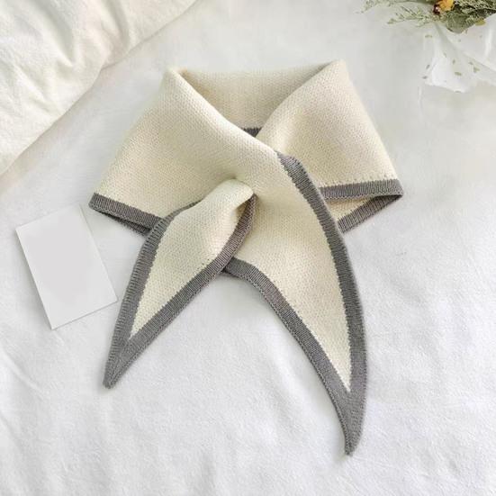 Женский шарф пэчворк цвет пирсинг обернутый короткий шарф ложный воротник зимний уличный велосипедный шарф-обертывание