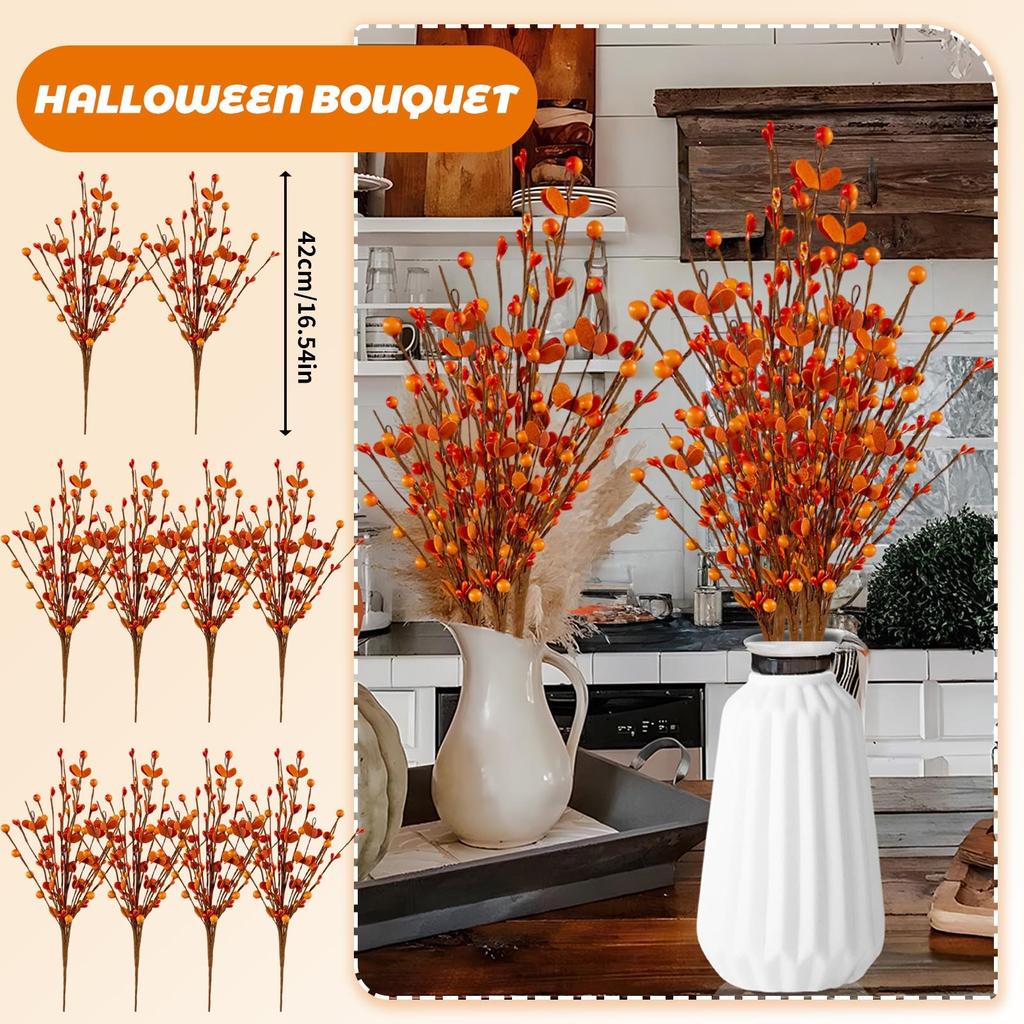 Halloween Berry Branches Thanksgiving Branches Hand-rolled Berry Artificial Fruit Bundle