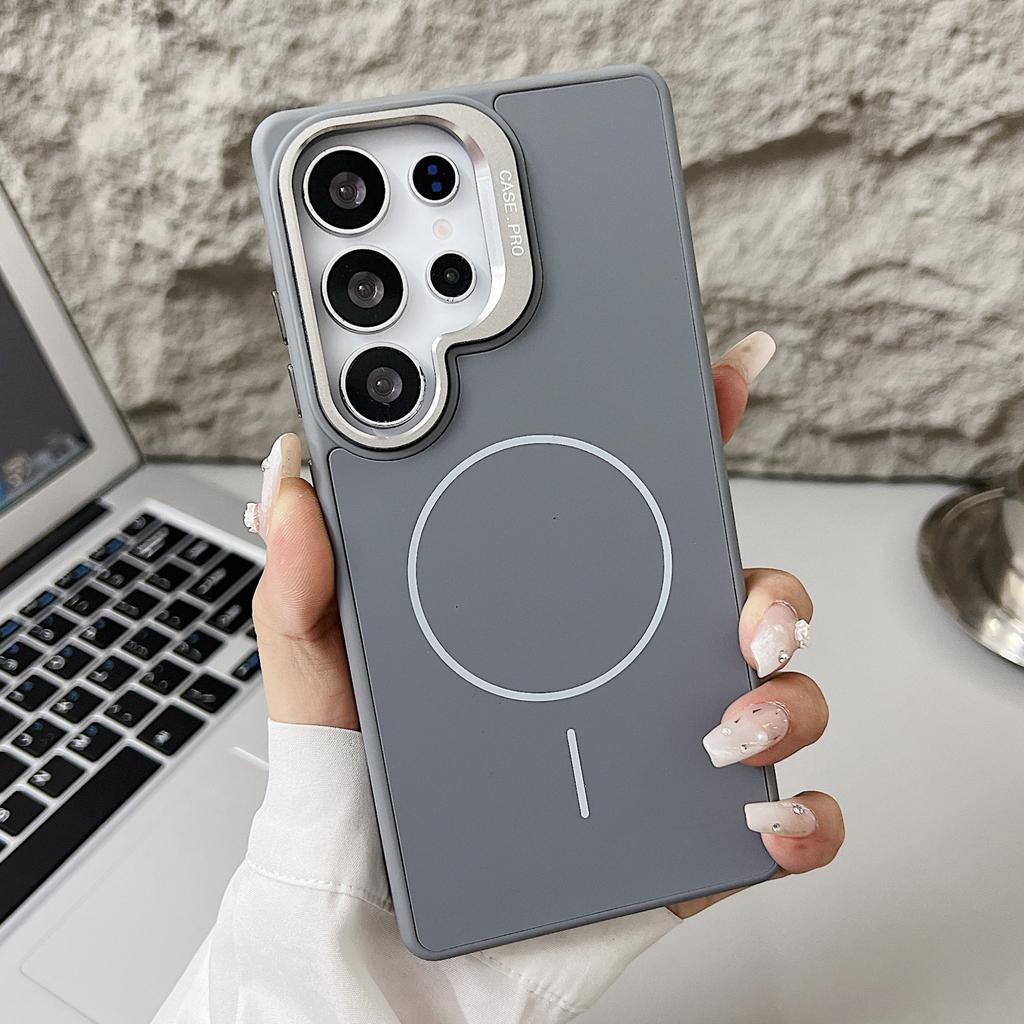 Suitable for Samsung S25ultra Mobile Phone Case Magsafe Magnetic S24 S25 Business S24ultra Lens Holder