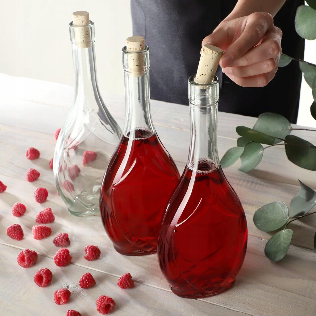 KADAX Стеклянная Бутылка для Вина 500мл с Пробкой Оливковое Масло Уксус Самогон Алкоголь Ликер