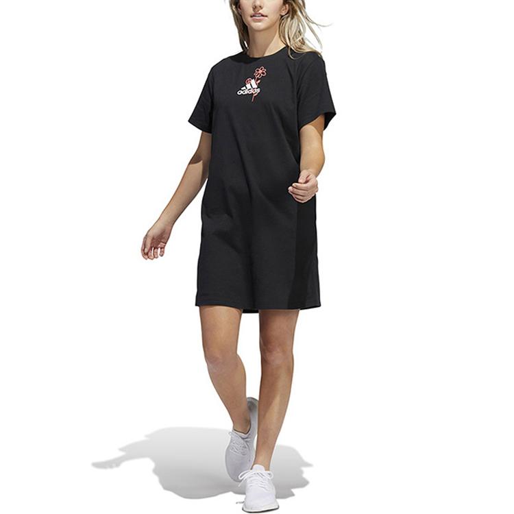 adidas Платье с коротким рукавом Женское Черное H57414