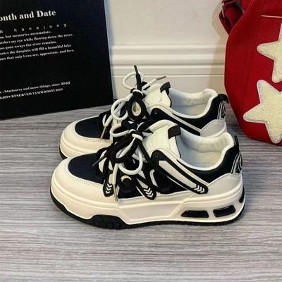 Летняя обувь Женская мода Универсальная женская обувь Повседневные кроссовки с круглым носком Осенние разноцветные туфли на низком каблуке Modis