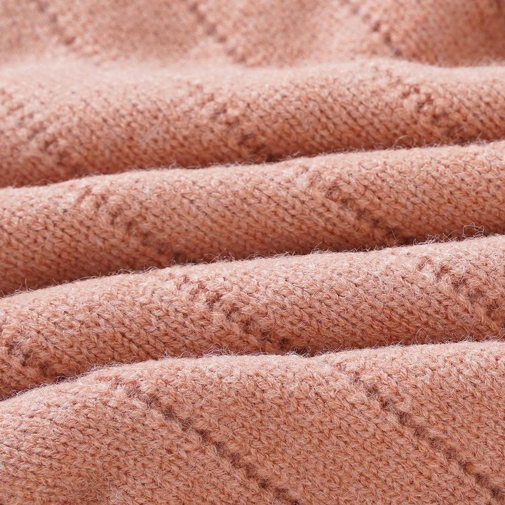 Infant Winter Jumpsuit and Cap, Solid Color Long Sleeve Single-breasted Knitted Romper, 0-18 Months