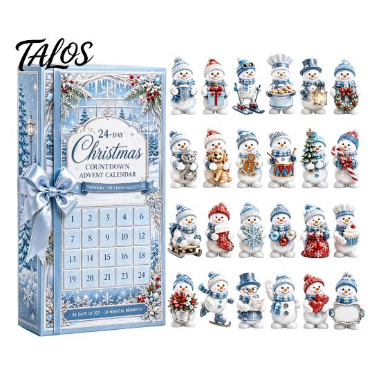 Christmas Advent Calendar 2024 2026 Nutcracker Calendar, 24-Day Acrylic Ornament Set with Classic Festive Decoration for Home Soldier Figures,