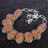 Ожерелье из драгоценных камней Sunstone, винтажное ожерелье ручной работы, уникальные ювелирные изделия, ожерелье из стерлингового серебра 925 пробы, регулируемое ожерелье-цепочка, подарки на годовщину