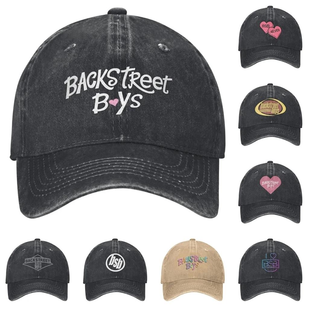Бейсболка Backstreet Boys BSB Logo с сердцем, винтажная, из состаренного хлопка, с ремешком-защелкой, унисекс, для улицы, летняя, мягкая кепка
