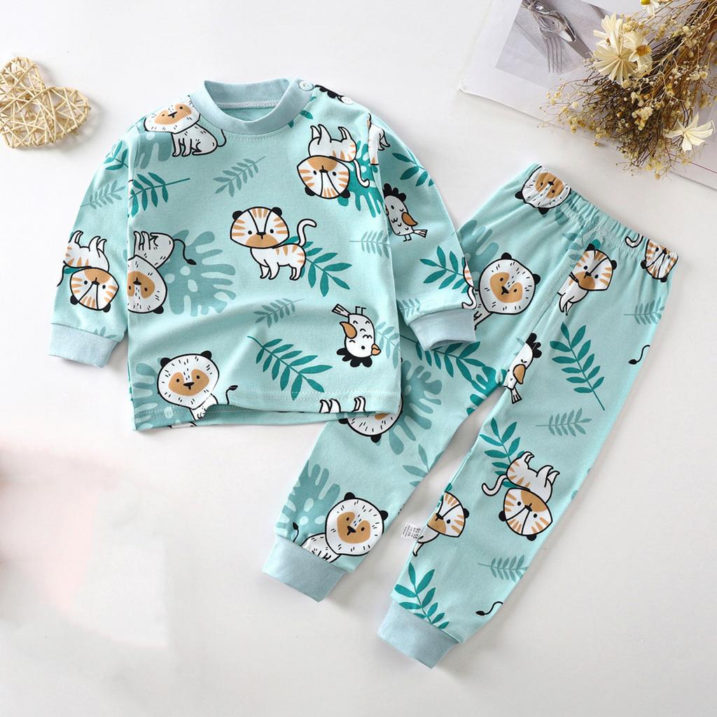 Children's Boys And Girls Home Wear And Pajamas Long-sleeved Tops And Trousers Sets