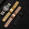 Solid Stainless Steel Watch Strap 18 19 20 21 22 23 24 25mm Metal Band Folding Buckle Universal Barcelet Women Men Watchband