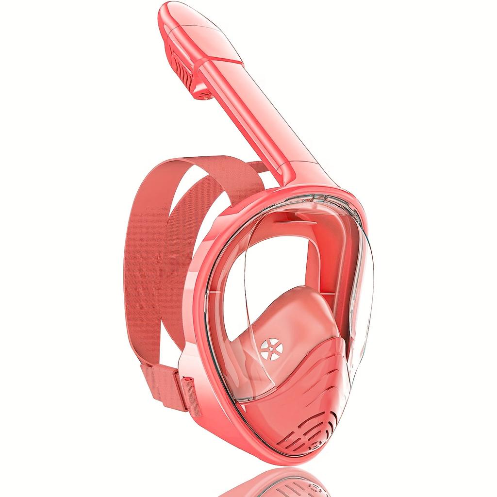 Детская полнолицевая маска для сноркелинга с креплением для камеры, панорамный обзор на 180°, противотуманные и противопротекающие очки для плавания и дайвинга, подходит для мальчиков и девочек