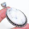 Dendrite Opal Gemstone Handmade 925 Sterling Silver Jewelry Pendant 2.40" SU-10702