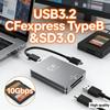 2-в-1 Устройство для чтения карт CFexpress Type B и SD Адаптер для карт CFexpress USB 3.2 10 Гбит/с Двухслотное Поддержка Android/Windows/ OS для SLR