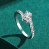 Tancise Classic 925 Sterling Silver  Zircon Ring Ladies Jewelry Wedding Promise Party Gift