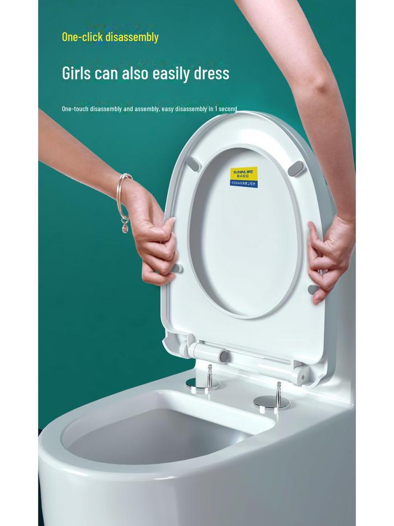 Универсальный быстроустанавливаемый чехол для сиденья унитаза с функцией замедления - утолщенные и удобные для домашнего хозяйства аксессуары