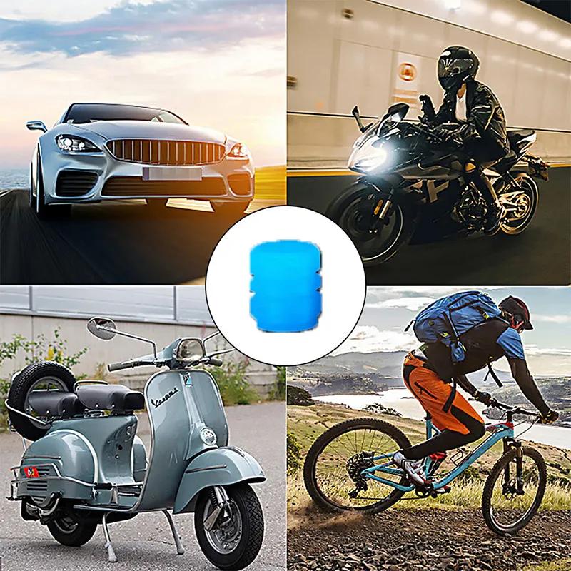 4 шт. Автомобильные светящиеся колпачки для вентилей шин, флуоресцентные ночные светящиеся колпачки для вентилей колес мотоциклов, велосипедов, колес, шин, декор