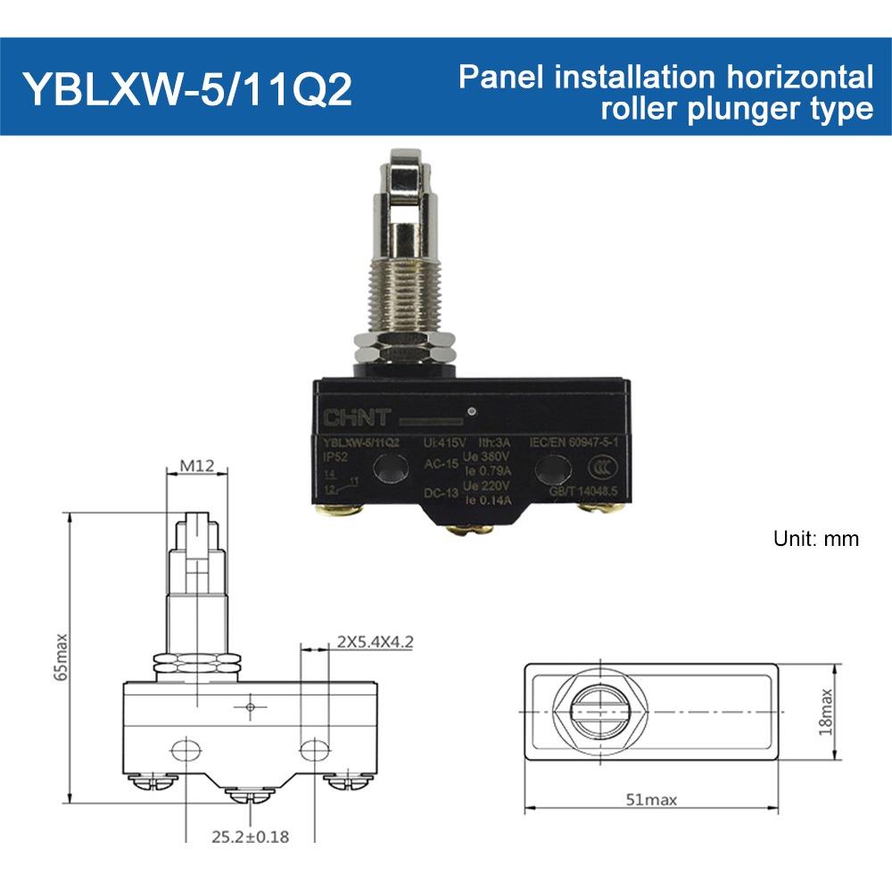 1Pcs YBLXW-5 Travel Switch Microswitch for Mechanical Travel Limit Control