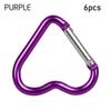 Hanging Outdoor Camping Tool Aluminum Carabiner Heart-shaped Buckles Keyring Hook Keychain Clip