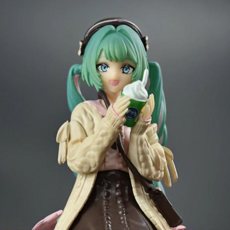 Аниме Рисунок Мику Осенняя одежда Фигурка Статуя из ПВХ Коллекция Модель игрушки Подарки