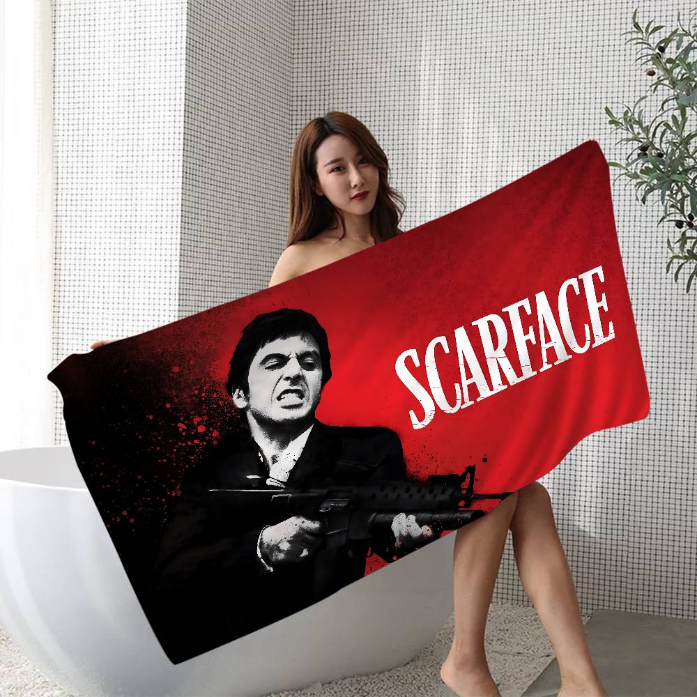 Classic Movie S-Scarface Beach Towel Colorful Bath Towels For Girl Microfiber Quick Dry Sand Free Beach Yoga Spa Gym