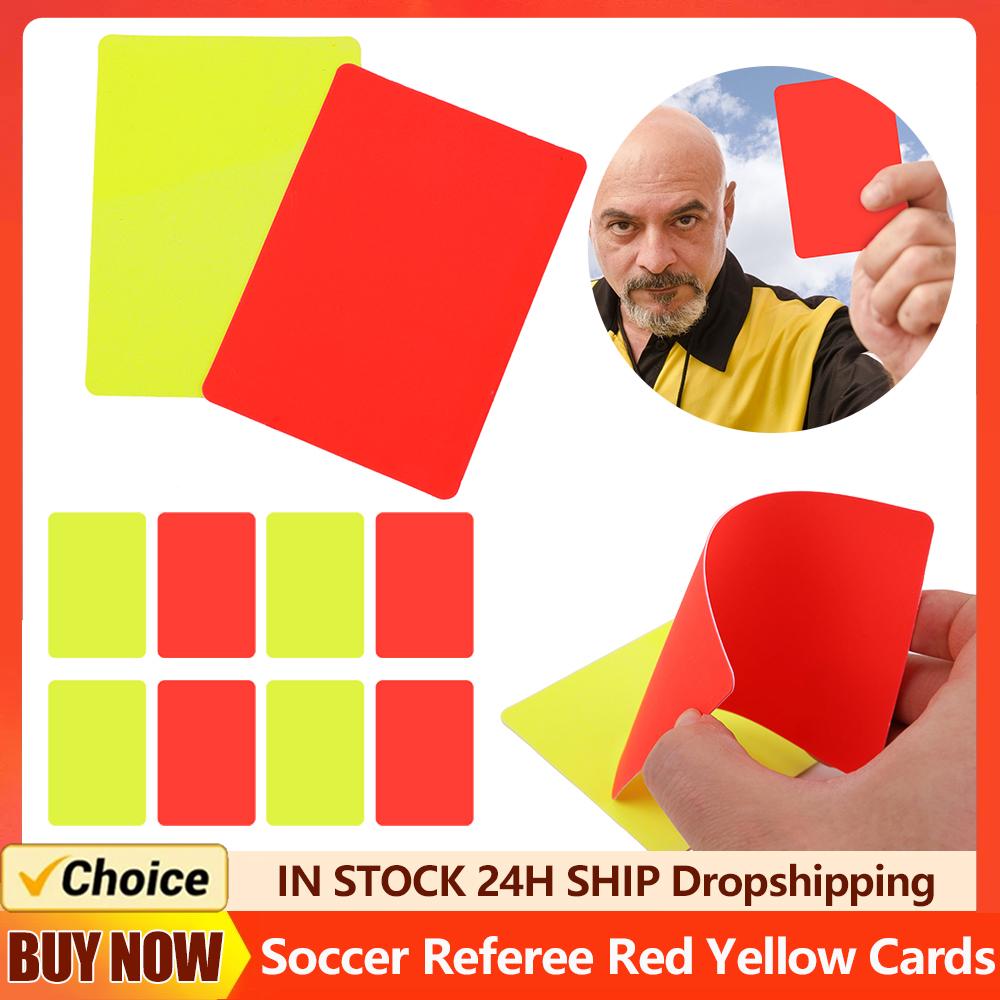 2-10PC Soccer Referee Card Sets Football Match Referee Red and Yellow Card Warning Cards Score Sheets Notebook Judge Accessories