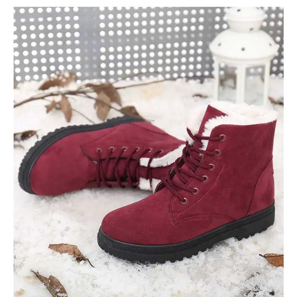 Women's Winter Boots Low Heels Women Boots With Fur Warm Winter Shoes Women Snow Boots Ankle Botas Mujer Winter Footwear Female