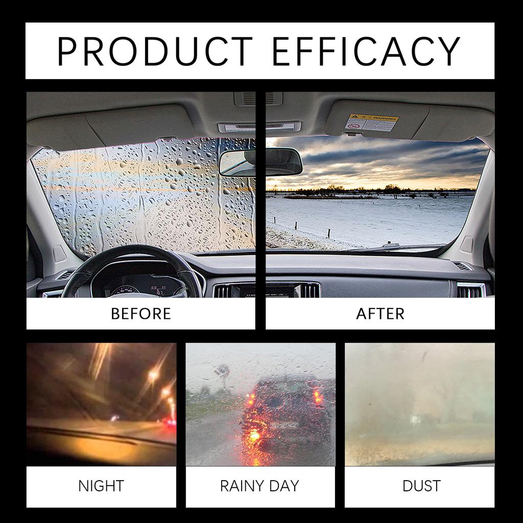 Car Glass Anti-Rain Water Spray Repellent Nano Coating Hydrophobic Waterproof Agent Oil Film Removing Auto Glass Film Agent