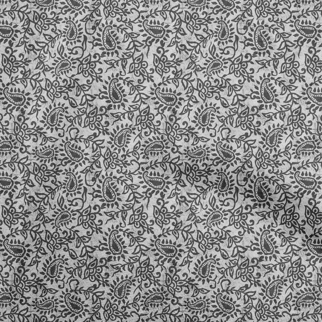 oneOone Cotton Flex Green Fabric Asian Batik Paisley Diy Clothing Quilting Fabric Print Fabric By Yard 40 Inch