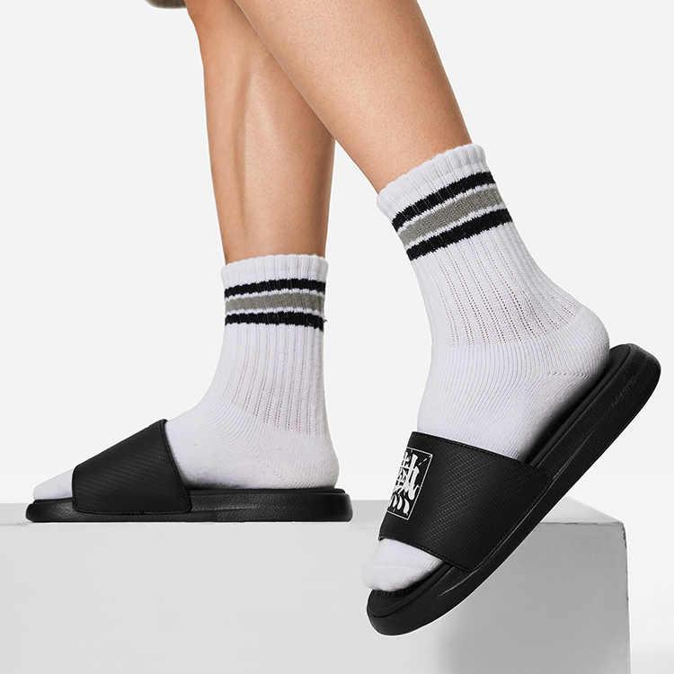 Тапочки Li Ning LN, универсальные, повседневные, дышащие, легкие, прочные, нескользящие, сандалии, мужская обувь, черный, белый цвет AGAU007-1