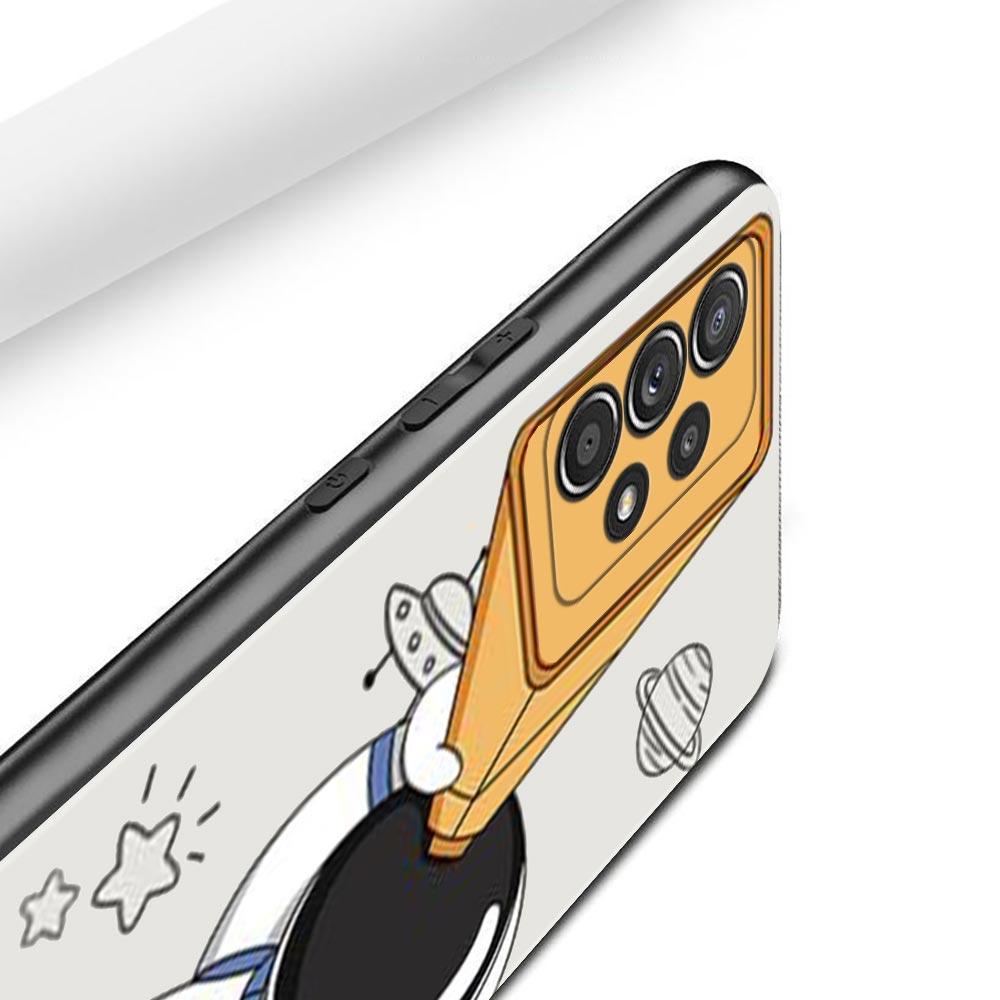 Милый чехол с рисунком астронавта для Samsung Galaxy A51 A71 A01 A11 A21 A21s A31 A41 A72 A52 A42 A32 A22 A12 A02 A02s F42