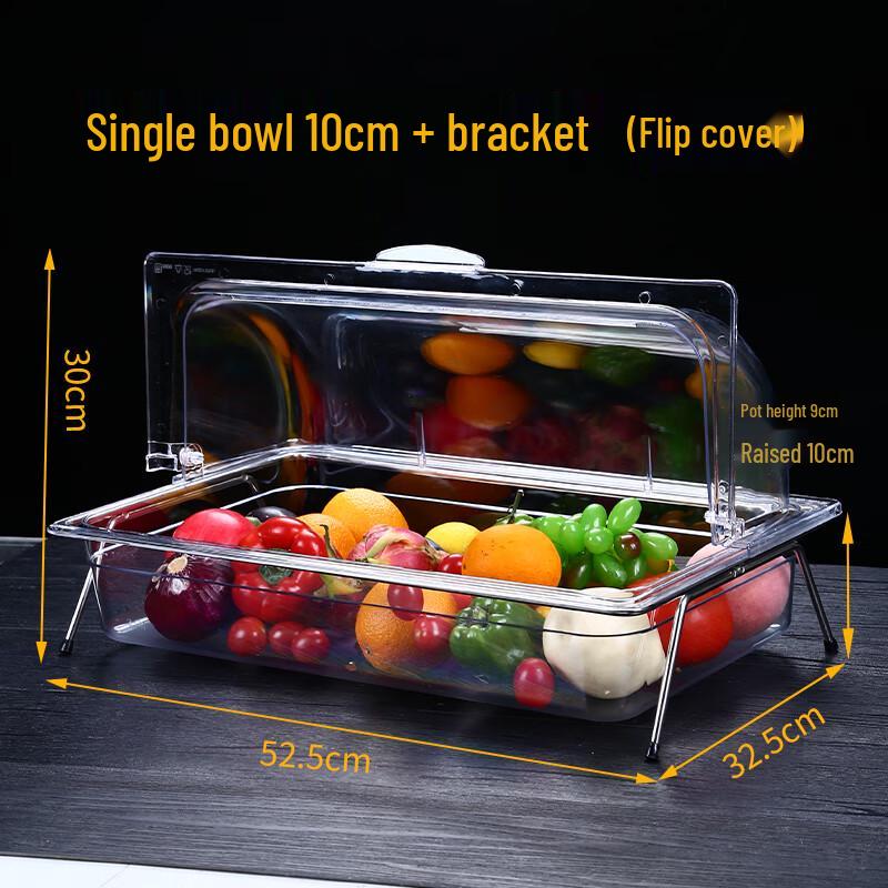 Qianxing Acrylic Transparent Food Display Case with Flip Lids