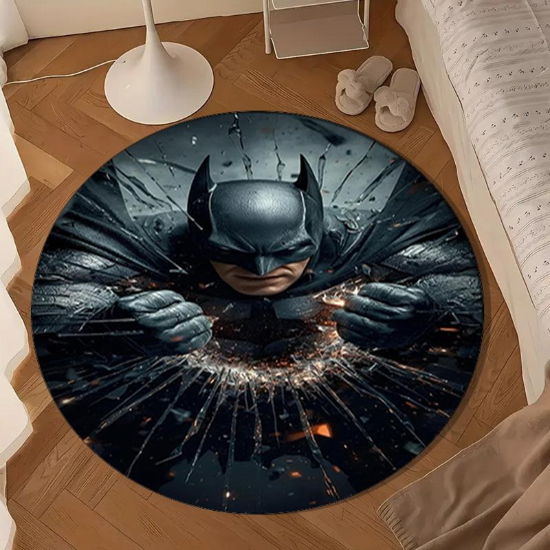 Bat In Colorful Artwork Round Rug for Livingroom,Bedroom, Palyroom, Chair Rug, Area rug, Circle Carpet, Large Size Decor Fan Christmas gift