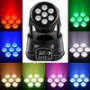 Upgraded 120W 7 LEDs Moving Head Llights RGBW DMX512 Remote Control Stage Lighting DJ Equipment Disco Party Lights Bar